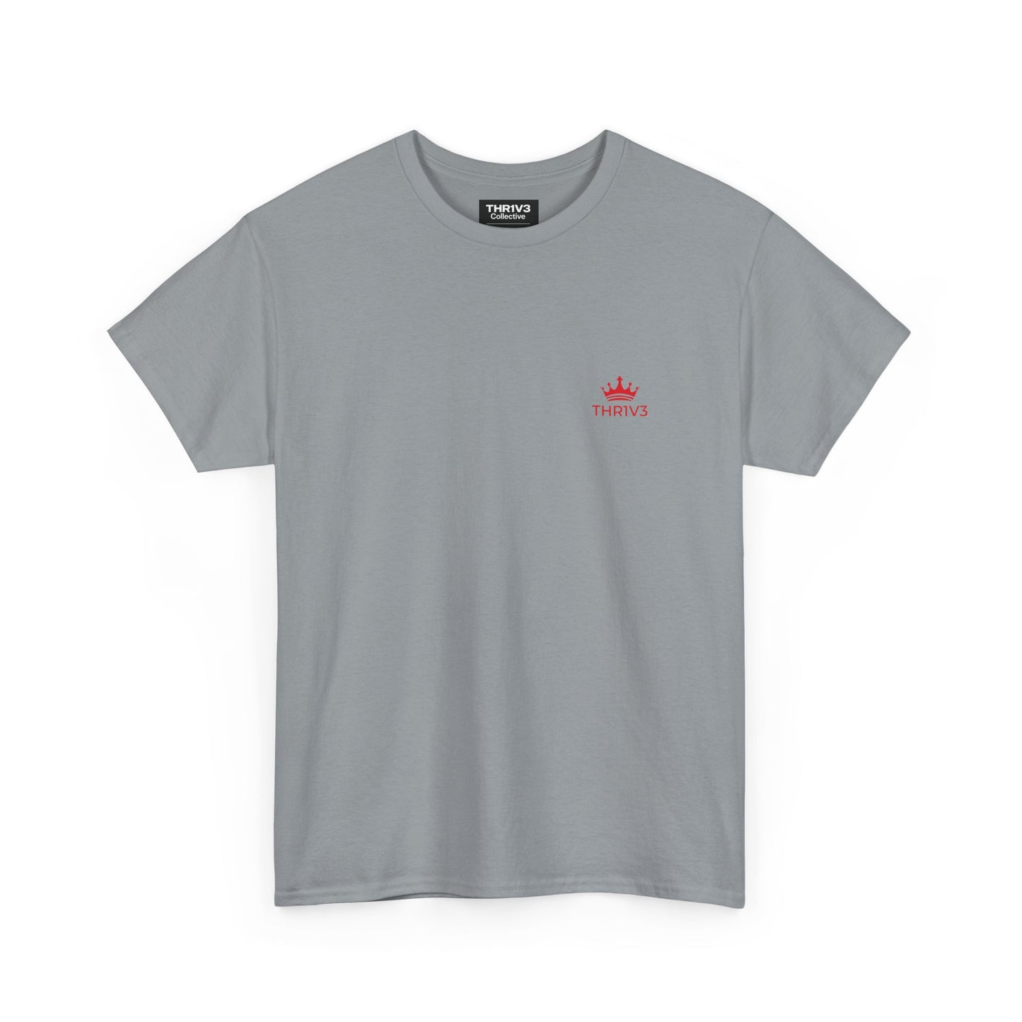 Minimalist Cross Graphic Tee — Small Chest Logo & Large Back Cross