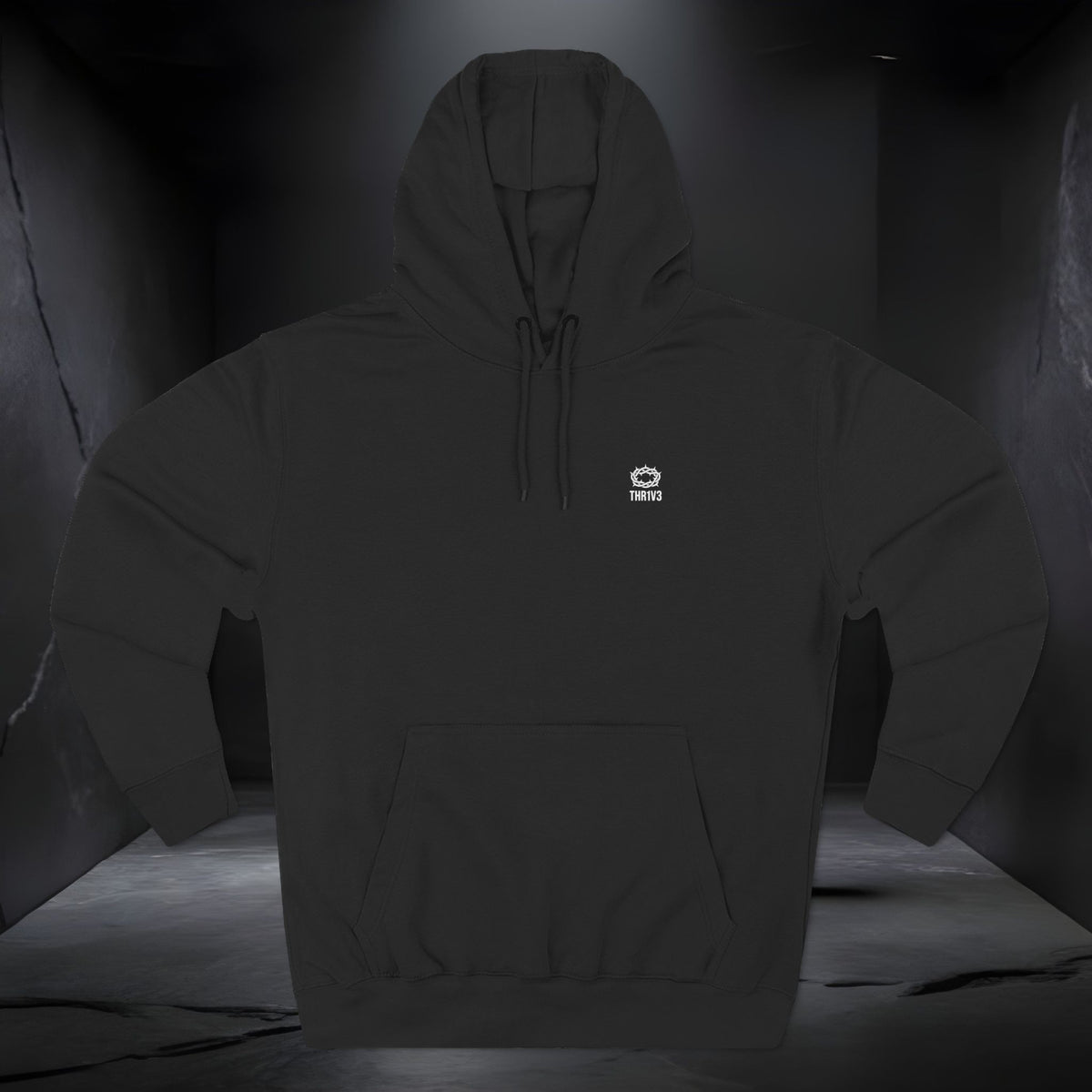 Christian Lion & Cross Fleece Hoodie — Faith Graphic Pullover