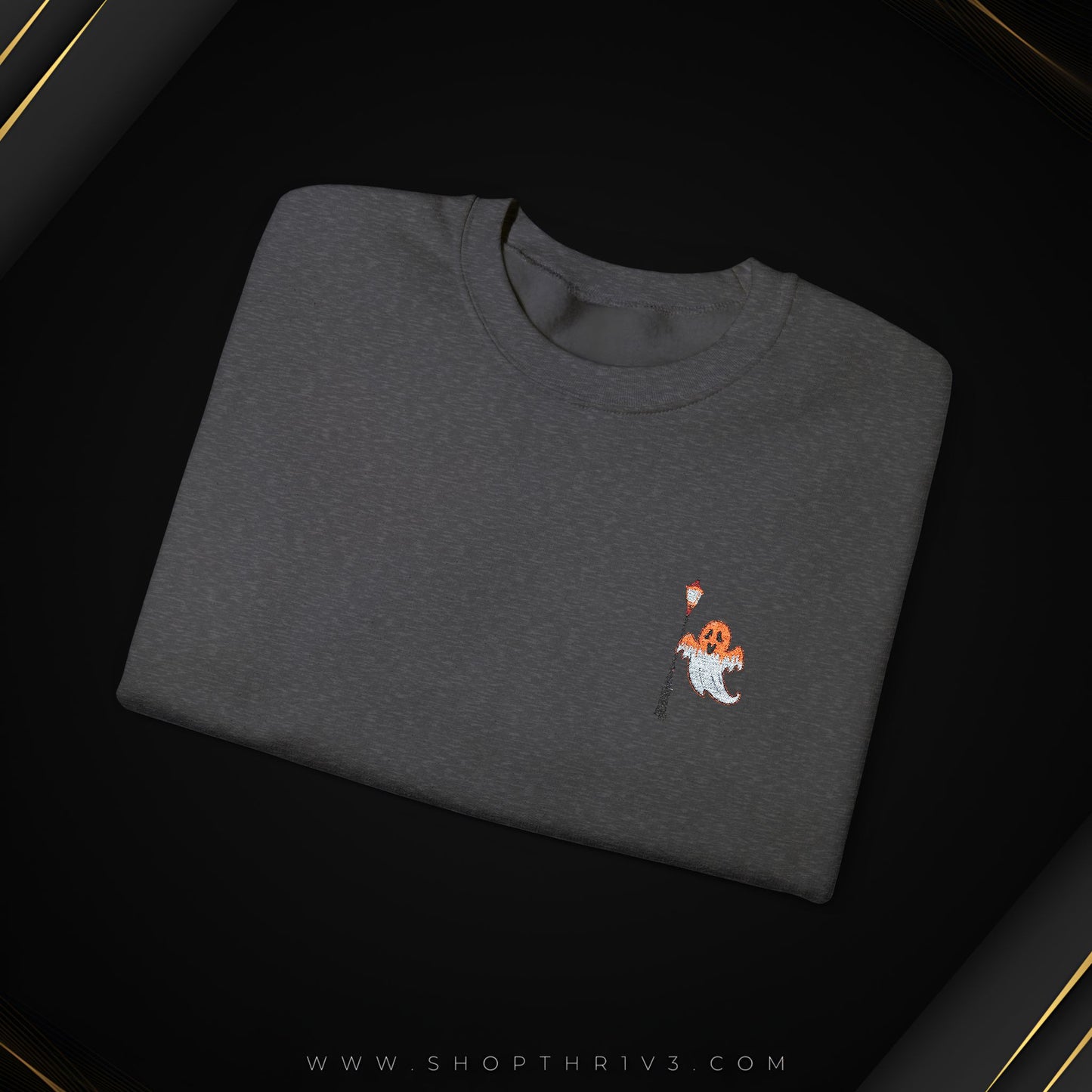 Embroidered Ghost Crewneck Sweatshirt