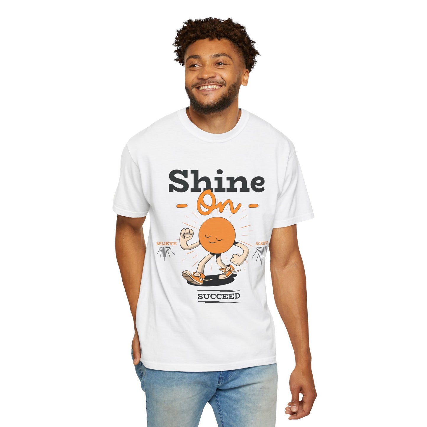 Shine On Unisex T-Shirt, Motivational Tee, Gift for Everyone, Casual Wear, Positive Vibes, Everyday Inspiration