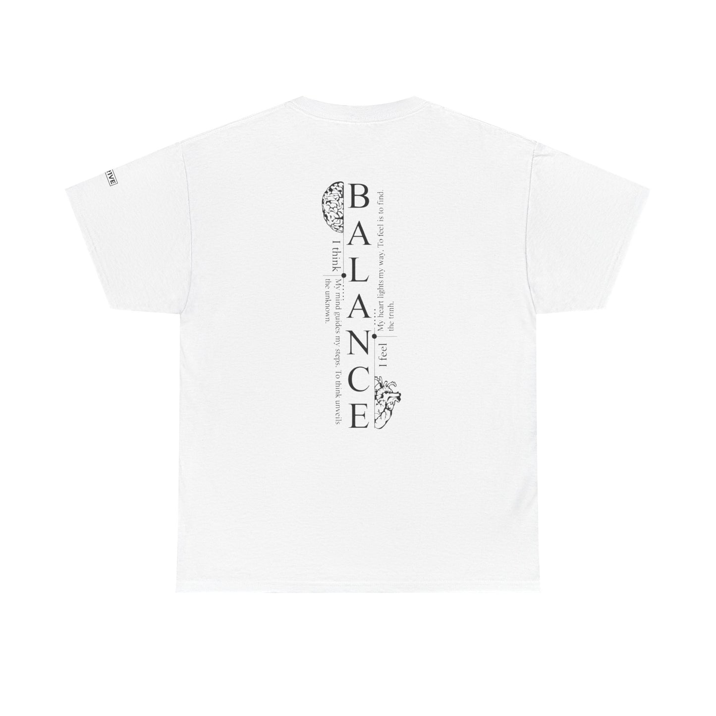 Balance Graphic Tee — Minimal Yin Yang Design with 'BALANCE' Typography