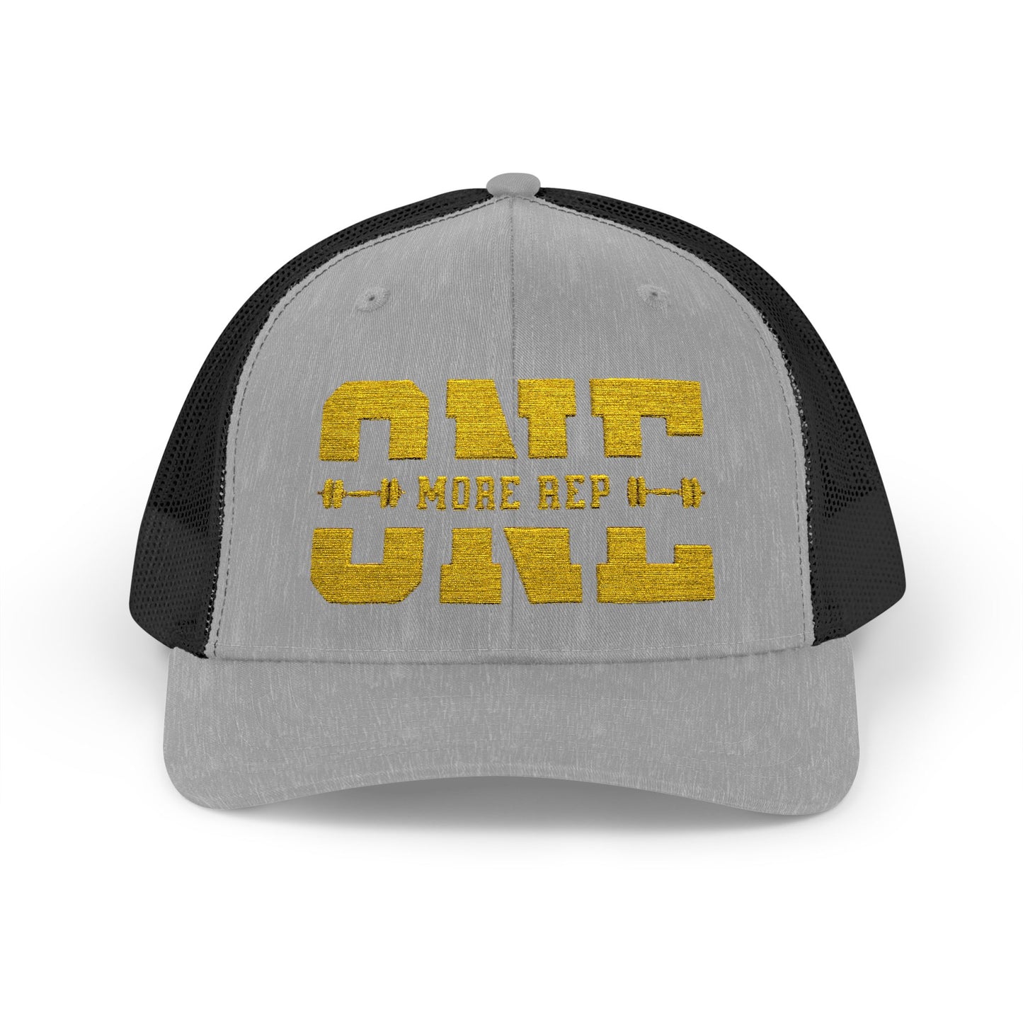 Motivational Gym Snapback Trucker Cap - "One More Rep"