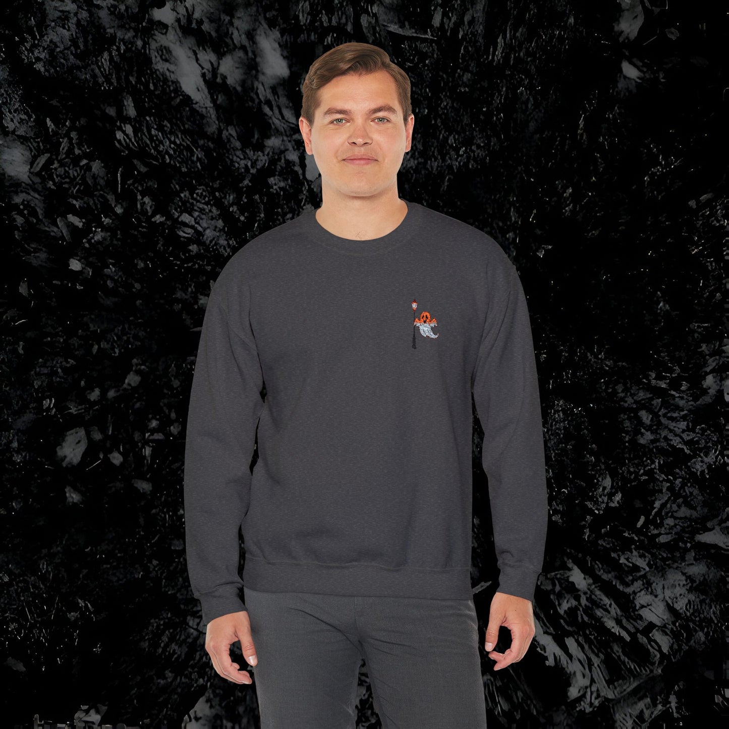 Embroidered Ghost Crewneck Sweatshirt
