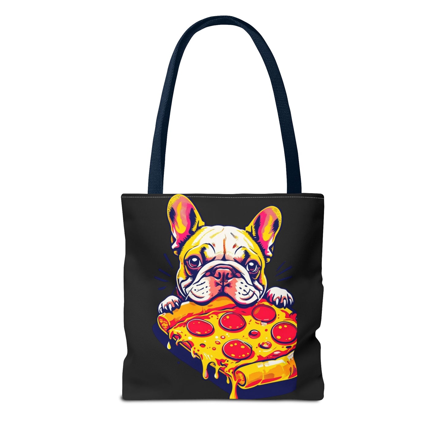 Funny French Bulldog Pizza Tote Bag - Perfect for Dog Lovers & Foodies
