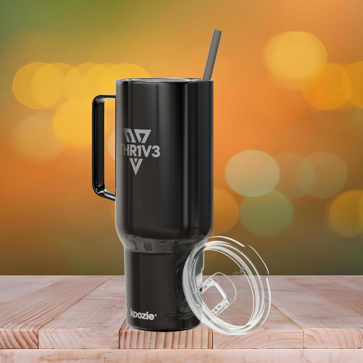 Insulated Tumbler, Engraved THR1V3 Sharp Logo, 40oz