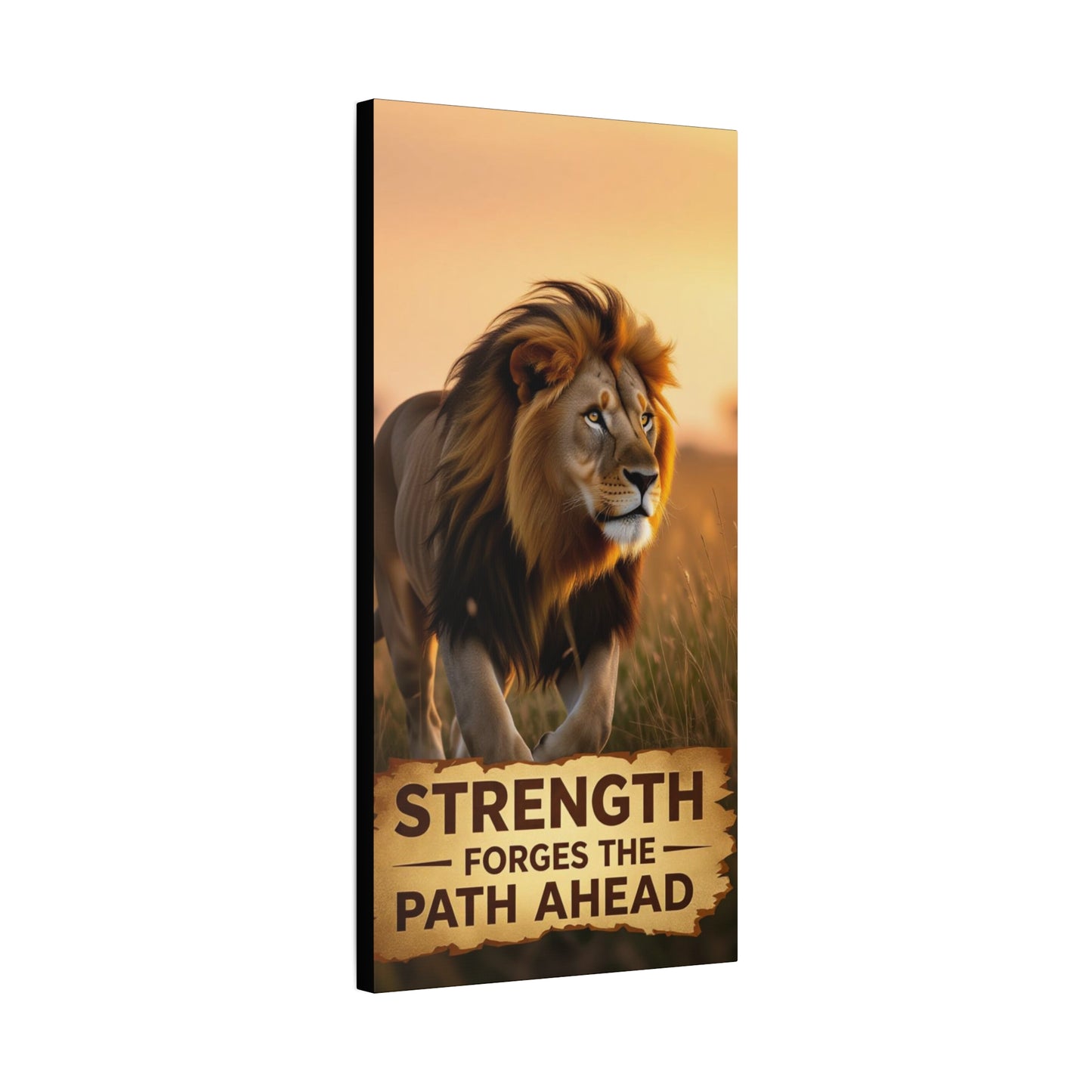 Inspirational Lion Canvas Print, Strength Motivational Wall Art, Home Decor, Lion Artwork, Gift for Nature Lovers, Leadership Inspiration
