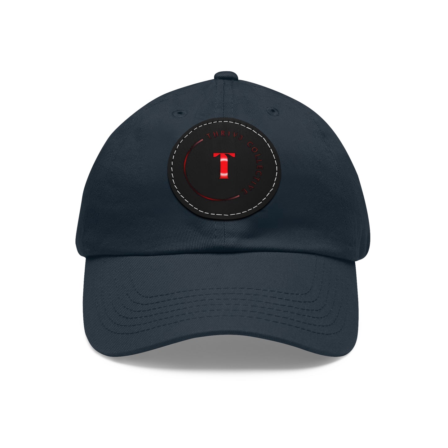 Dad Hat Leather Patch Round THR1V3 COLLECTIVE