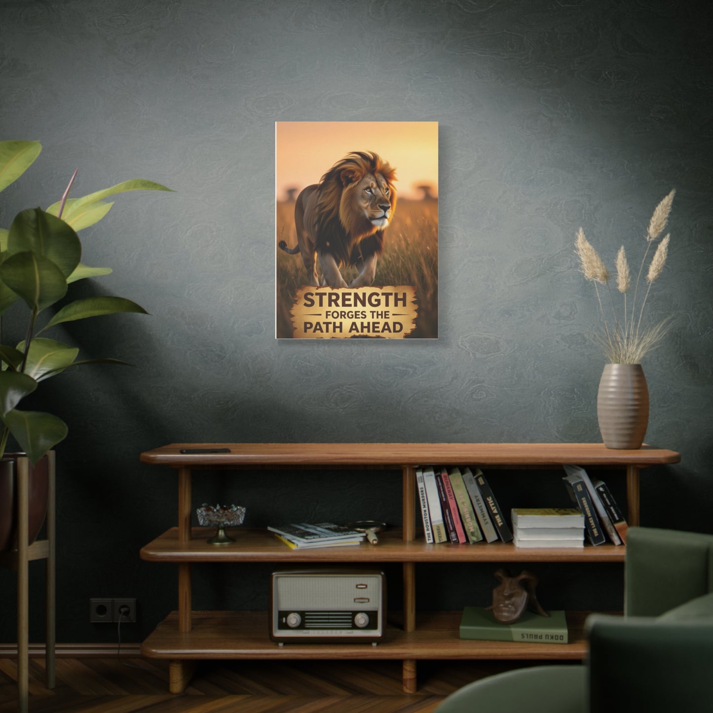 Inspirational Lion Canvas Print, Strength Motivational Wall Art, Home Decor, Lion Artwork, Gift for Nature Lovers, Leadership Inspiration