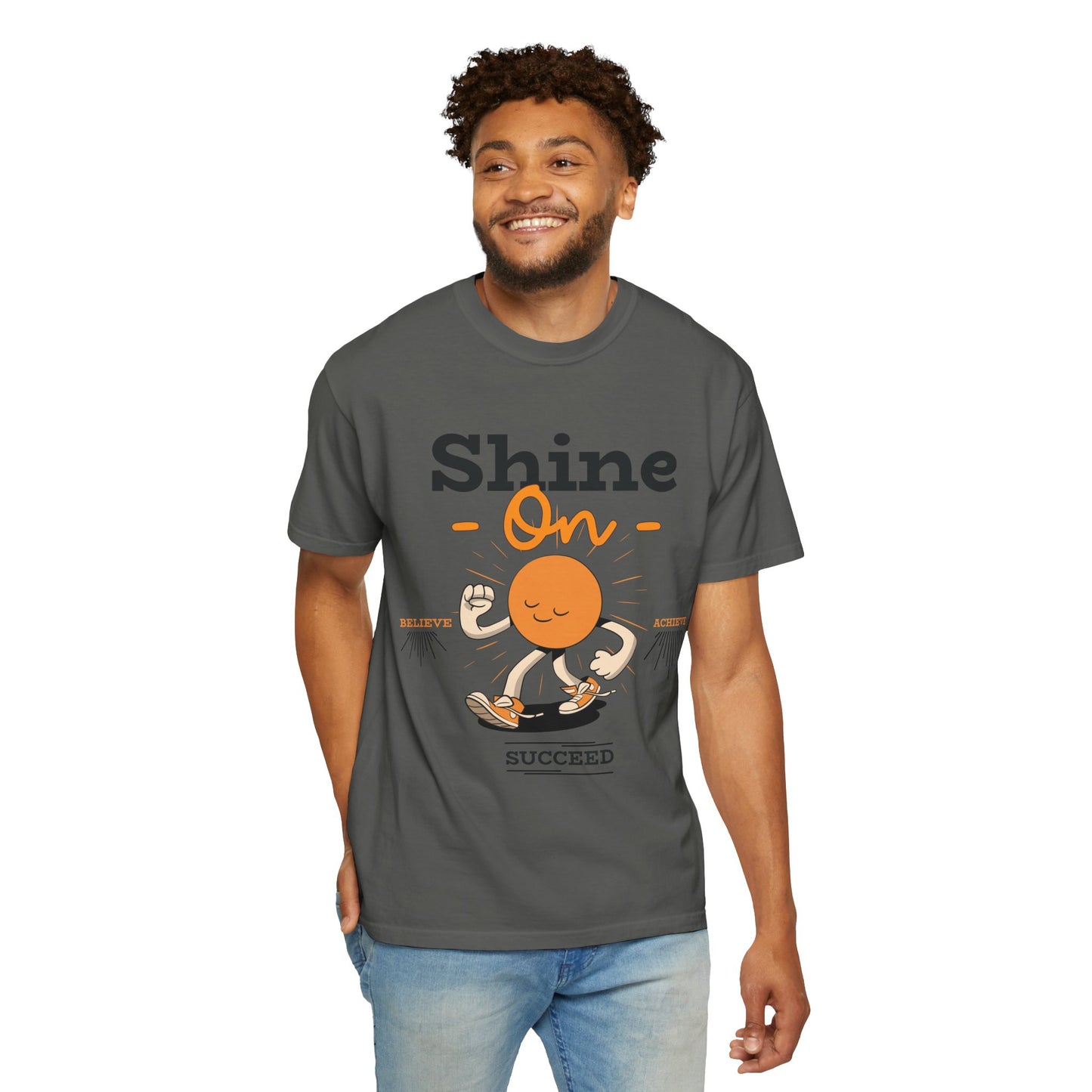 Shine On Unisex T-Shirt, Motivational Tee, Gift for Everyone, Casual Wear, Positive Vibes, Everyday Inspiration