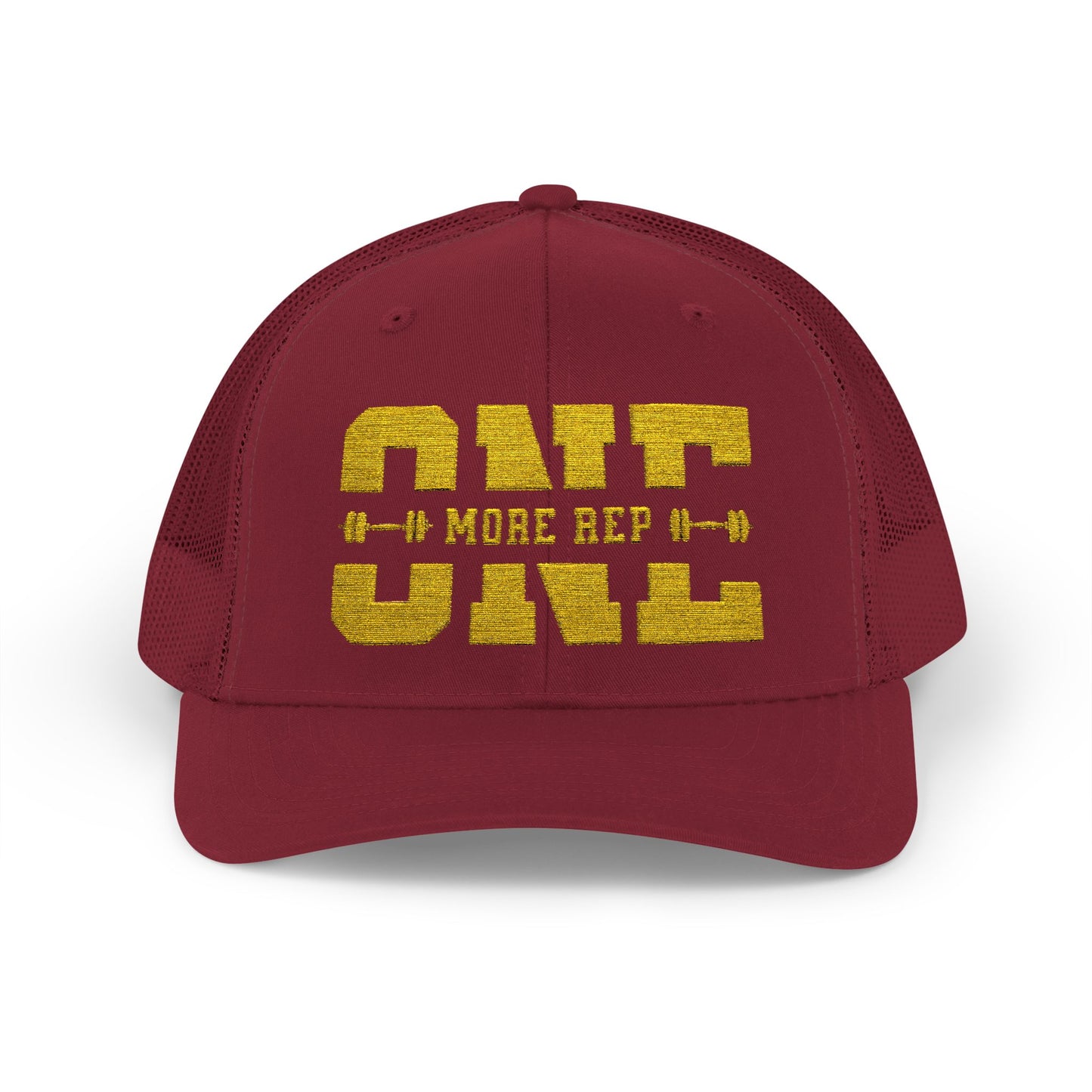 Motivational Gym Snapback Trucker Cap - "One More Rep"