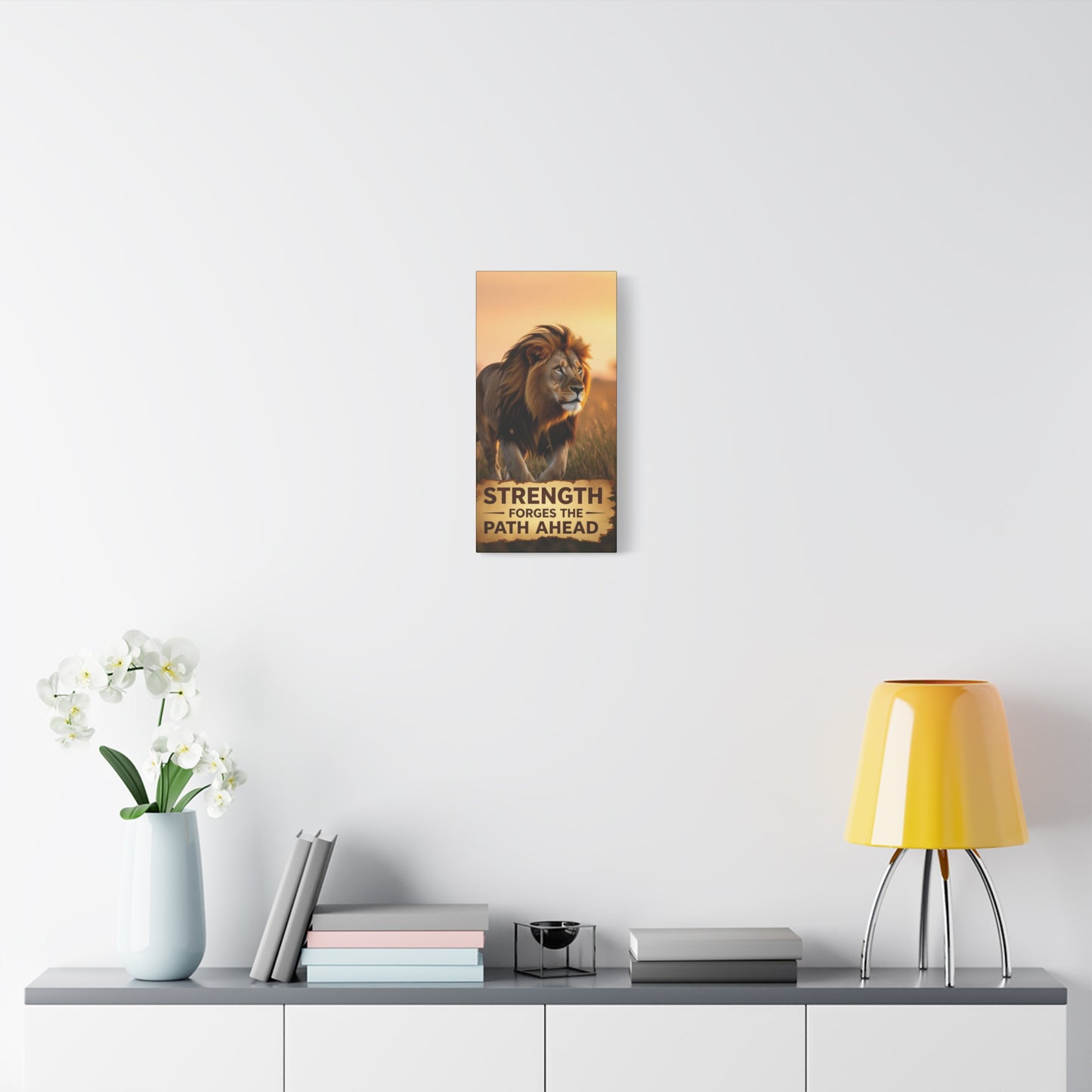 Inspirational Lion Canvas Print, Strength Motivational Wall Art, Home Decor, Lion Artwork, Gift for Nature Lovers, Leadership Inspiration