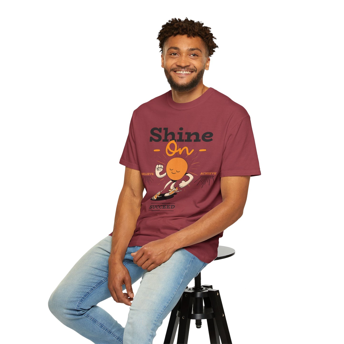 Shine On Unisex T-Shirt, Motivational Tee, Gift for Everyone, Casual Wear, Positive Vibes, Everyday Inspiration