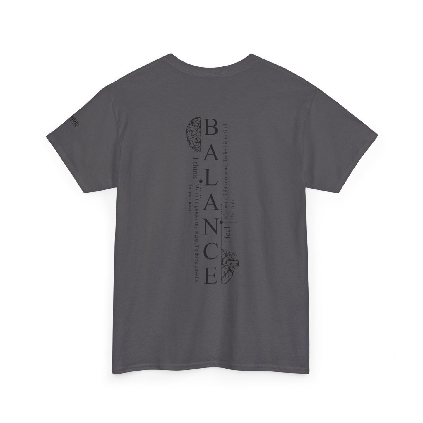 Balance Graphic Tee — Minimal Yin Yang Design with 'BALANCE' Typography