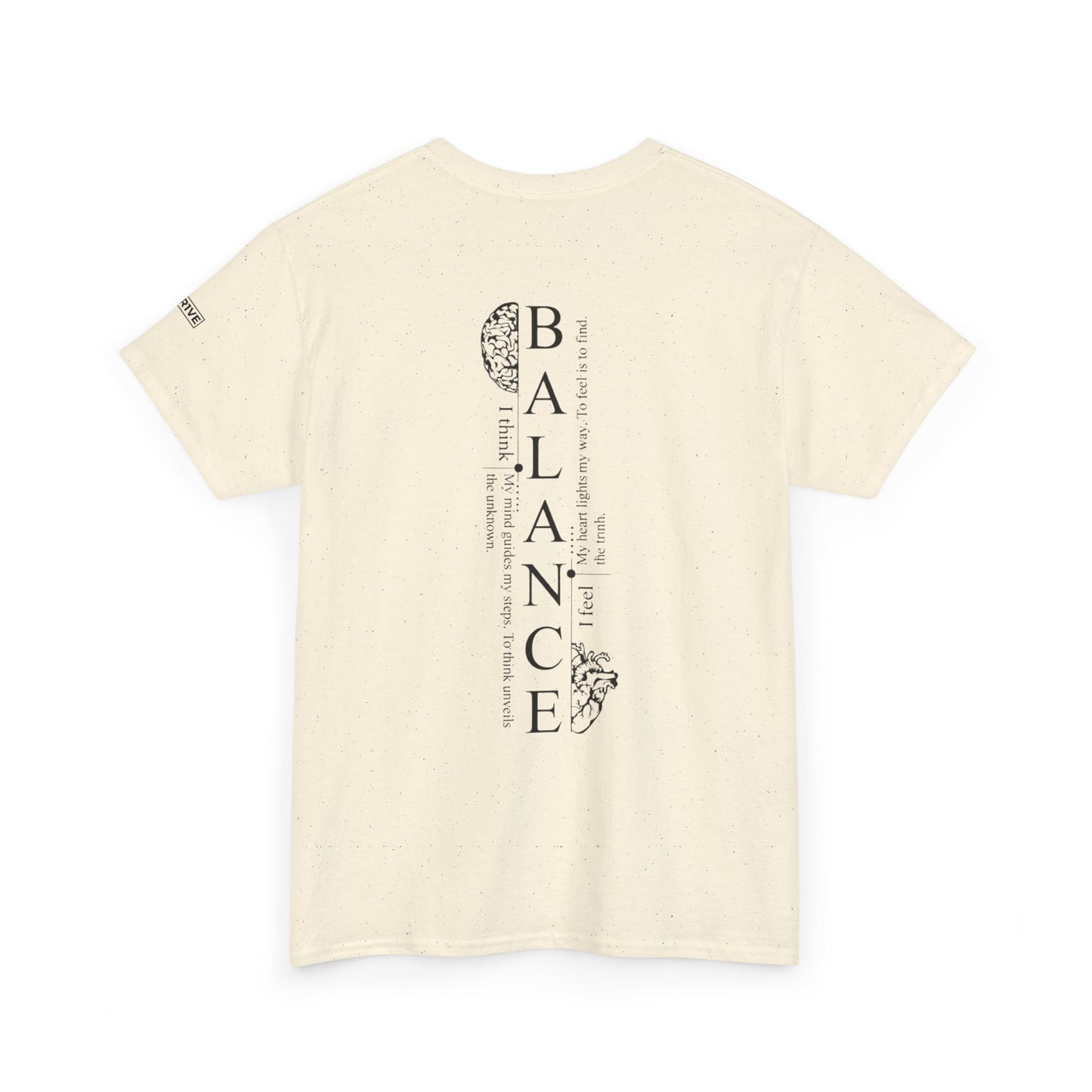 Balance Graphic Tee — Minimal Yin Yang Design with 'BALANCE' Typography