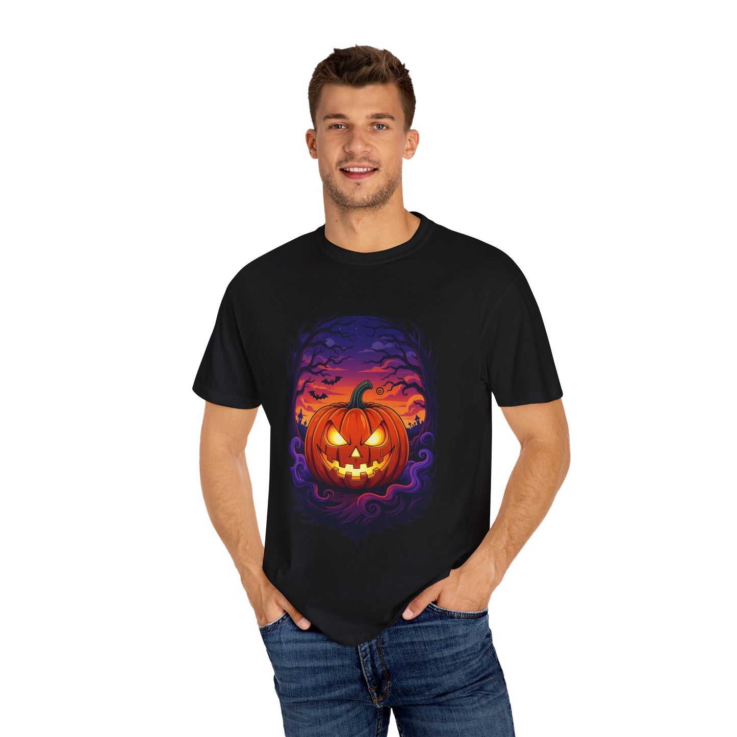 Halloween Pumpkin Graphic Tee, Unisex T-Shirt for Fall, Spooky Season Apparel, Trick or Treat Gift, Comfortable Everyday Wear