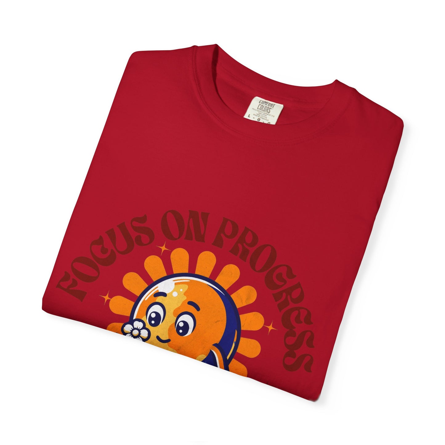 Motivational Unisex T-Shirt - "Focus on Progress, Push Through"
