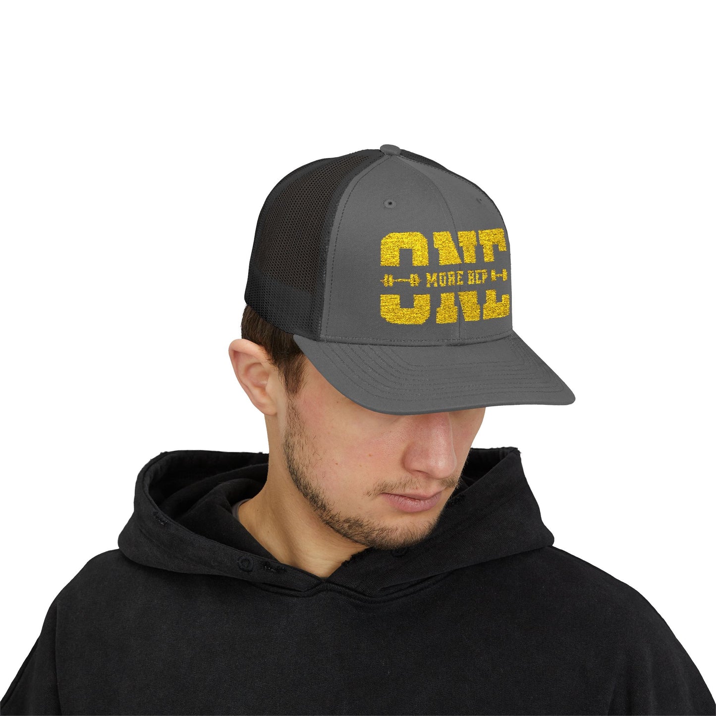 Motivational Gym Snapback Trucker Cap - "One More Rep"