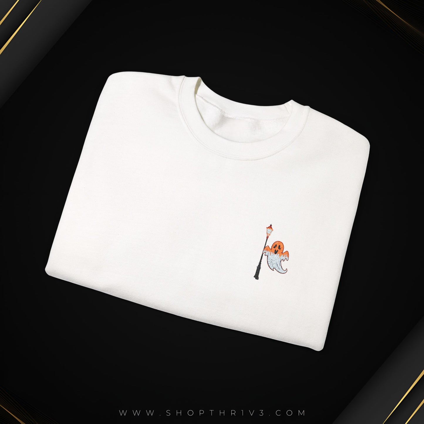 Embroidered Ghost Crewneck Sweatshirt