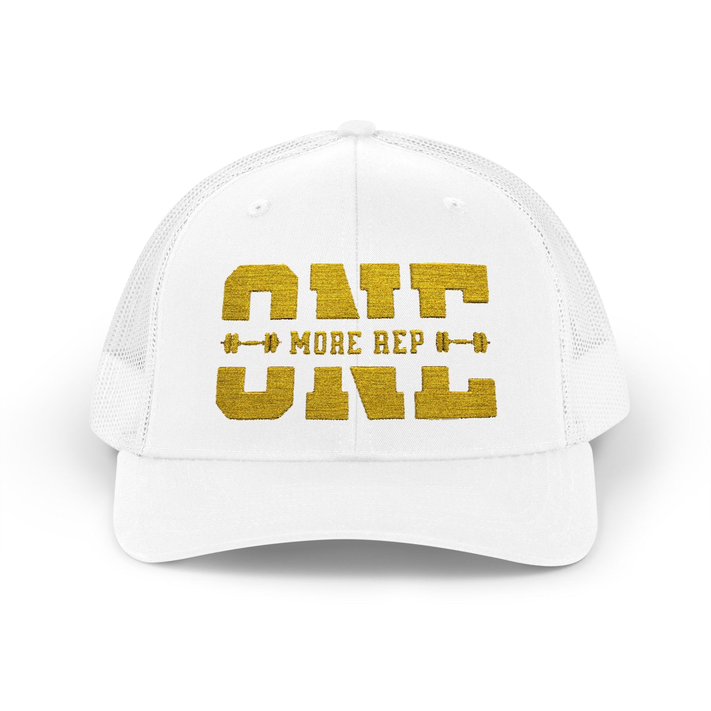 Motivational Gym Snapback Trucker Cap - "One More Rep"