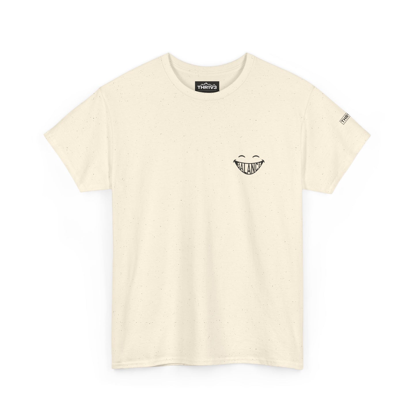 Balance Graphic Tee — Minimal Yin Yang Design with 'BALANCE' Typography