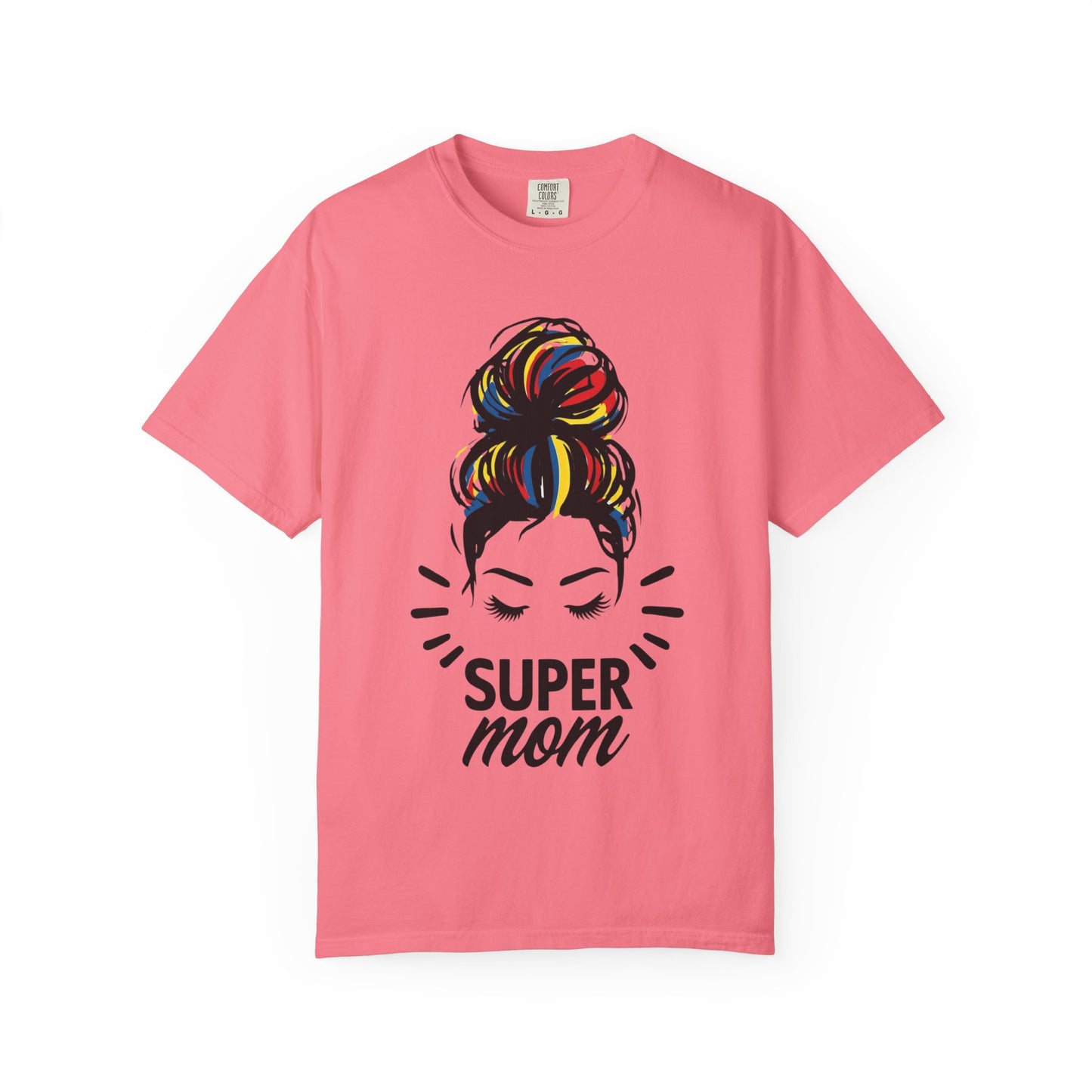 Supermom Women's Tee, Vibrant Bold Unisex T-shirt, Colorful Mother's Day Shirt, Embrace Mom Gift, Fun Graphic Tees for Her