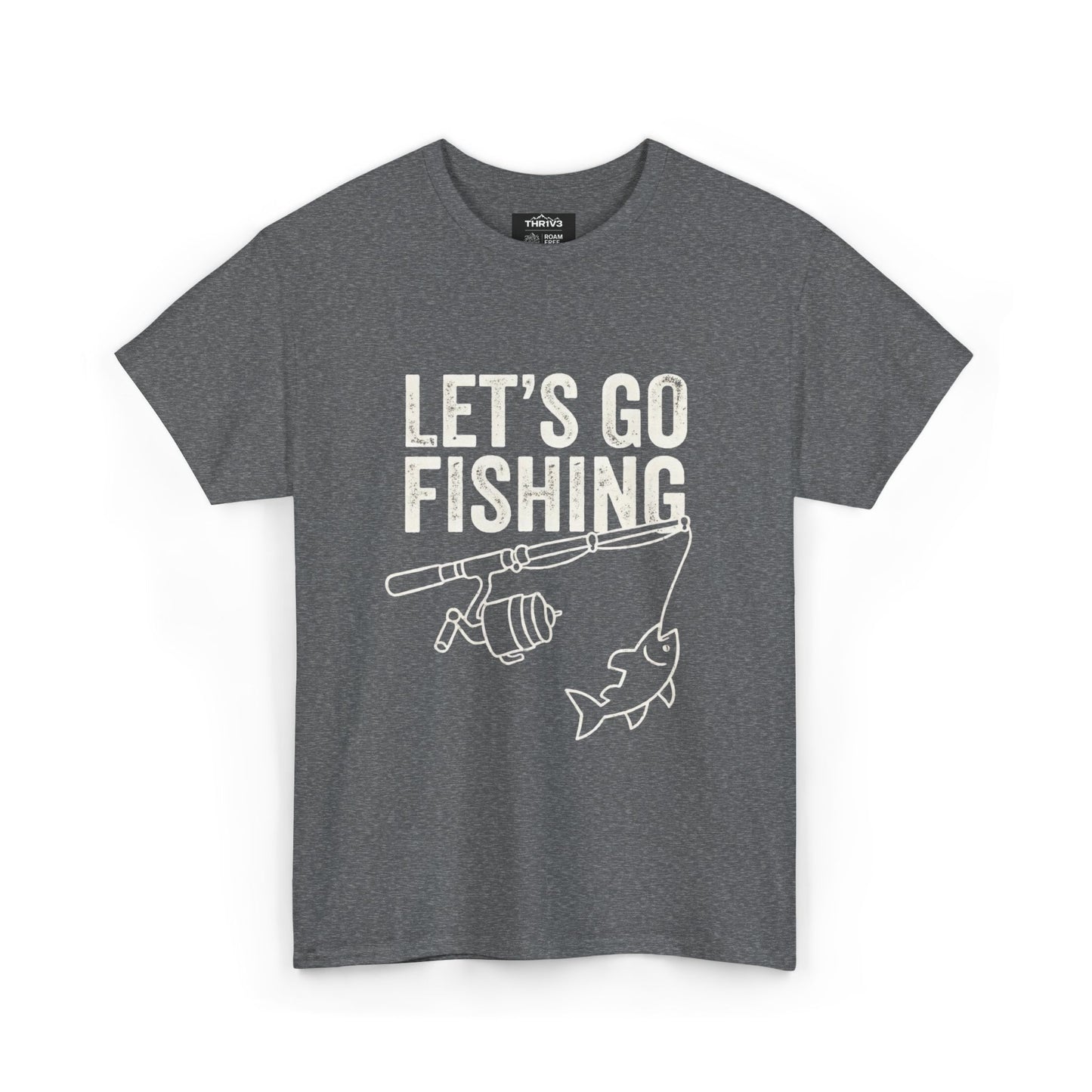 Fishing T-Shirt – "Let's Go Fishing" & "WTF (Where's The Fish)" Graphic Tee for Anglers