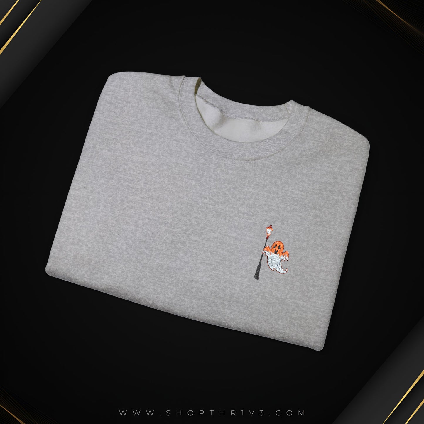Embroidered Ghost Crewneck Sweatshirt