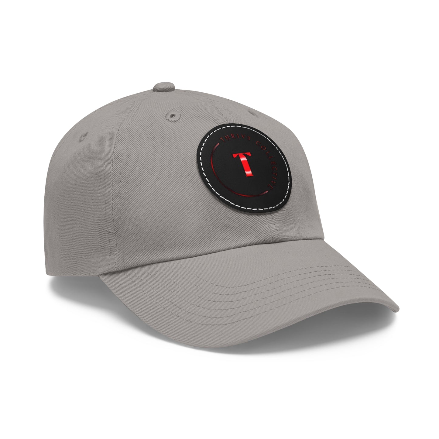 Dad Hat Leather Patch Round THR1V3 COLLECTIVE