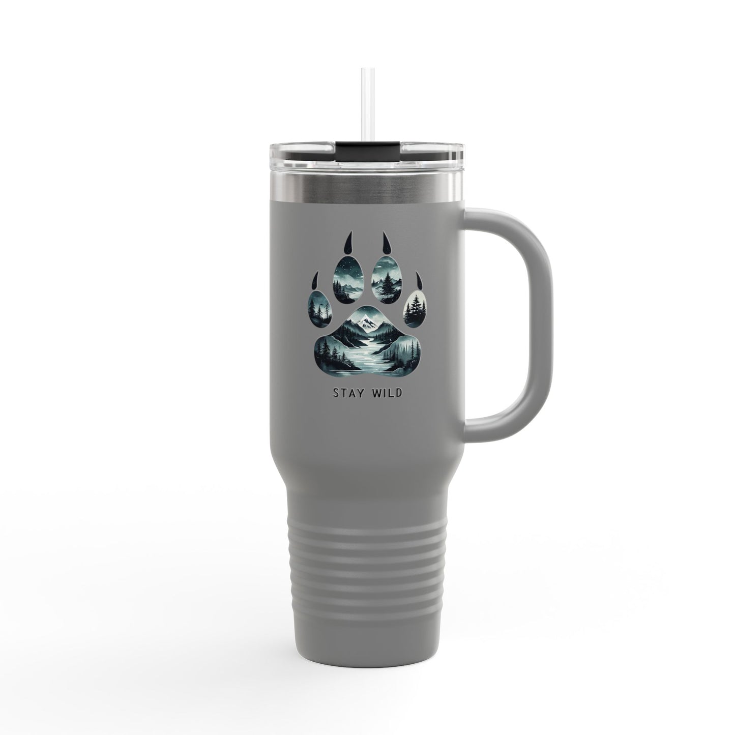 Stay Wild Insulated Travel Mug | 40oz Adventure Coffee Cup | Perfect for Nature Lovers, Camping, Road Trips, Gifts