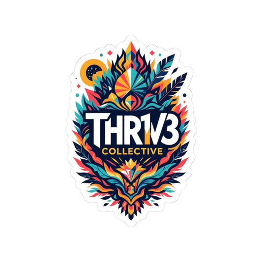 Vibrant Kiss-Cut Stickers for Creative Souls, Thriving Collective Designs, Laptop Decor, Planner Stickers, Art Enthusiast Gifts