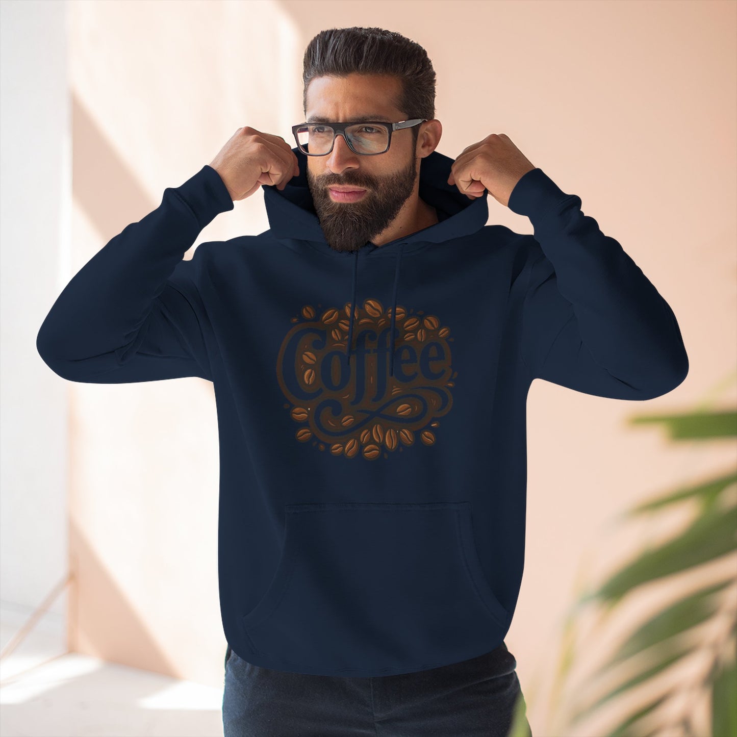 Coffee Lovers Three-Panel Fleece Hoodie, Cozy Sweatshirt, Perfect Gift for Coffee Enthusiasts, Ideal for Fall & Winter, Casual Wear