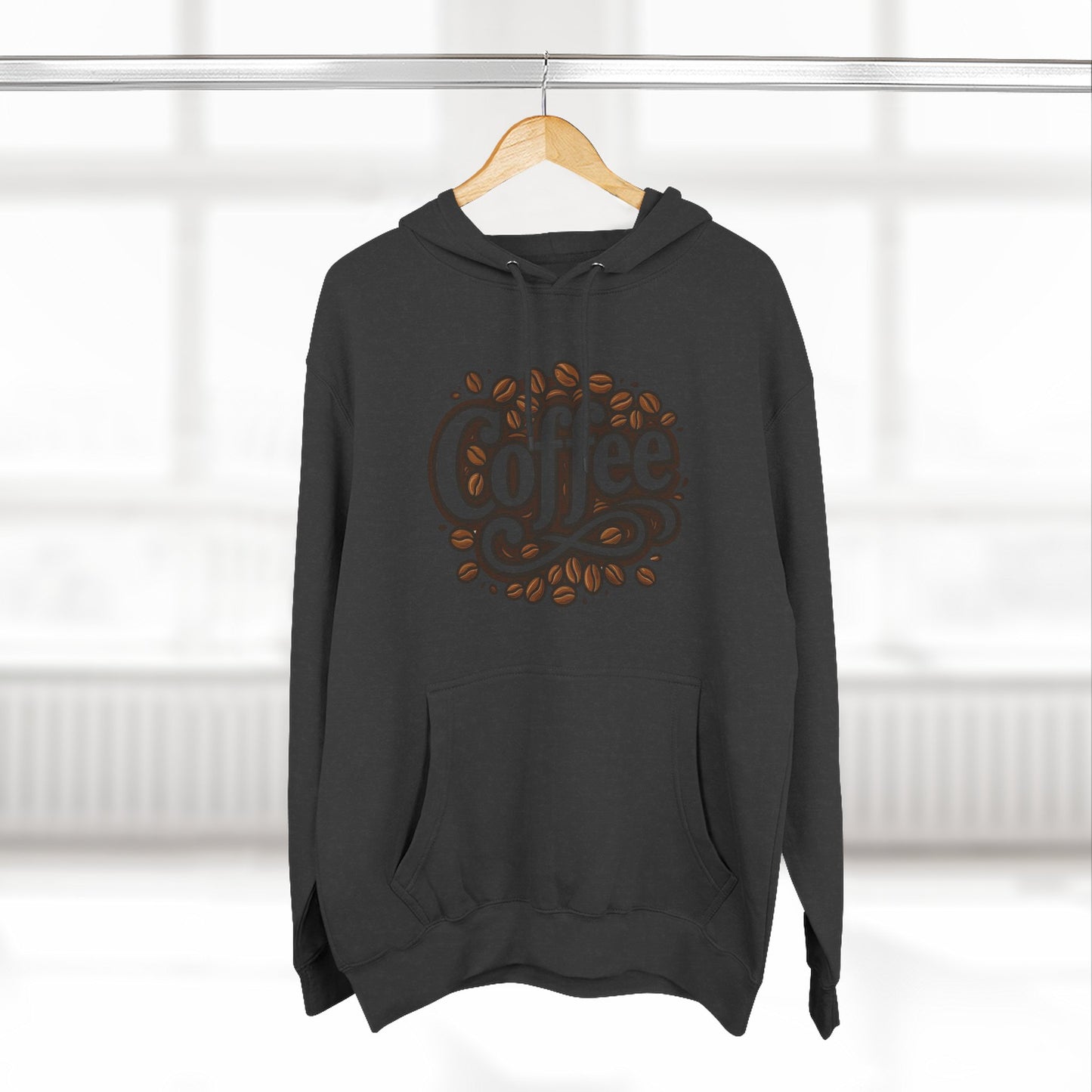 Coffee Lovers Three-Panel Fleece Hoodie, Cozy Sweatshirt, Perfect Gift for Coffee Enthusiasts, Ideal for Fall & Winter, Casual Wear