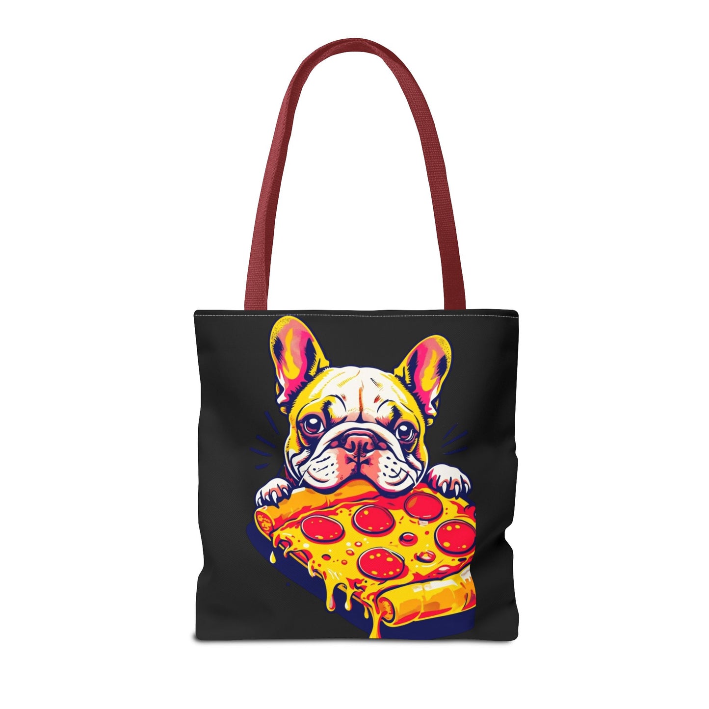 Funny French Bulldog Pizza Tote Bag - Perfect for Dog Lovers & Foodies