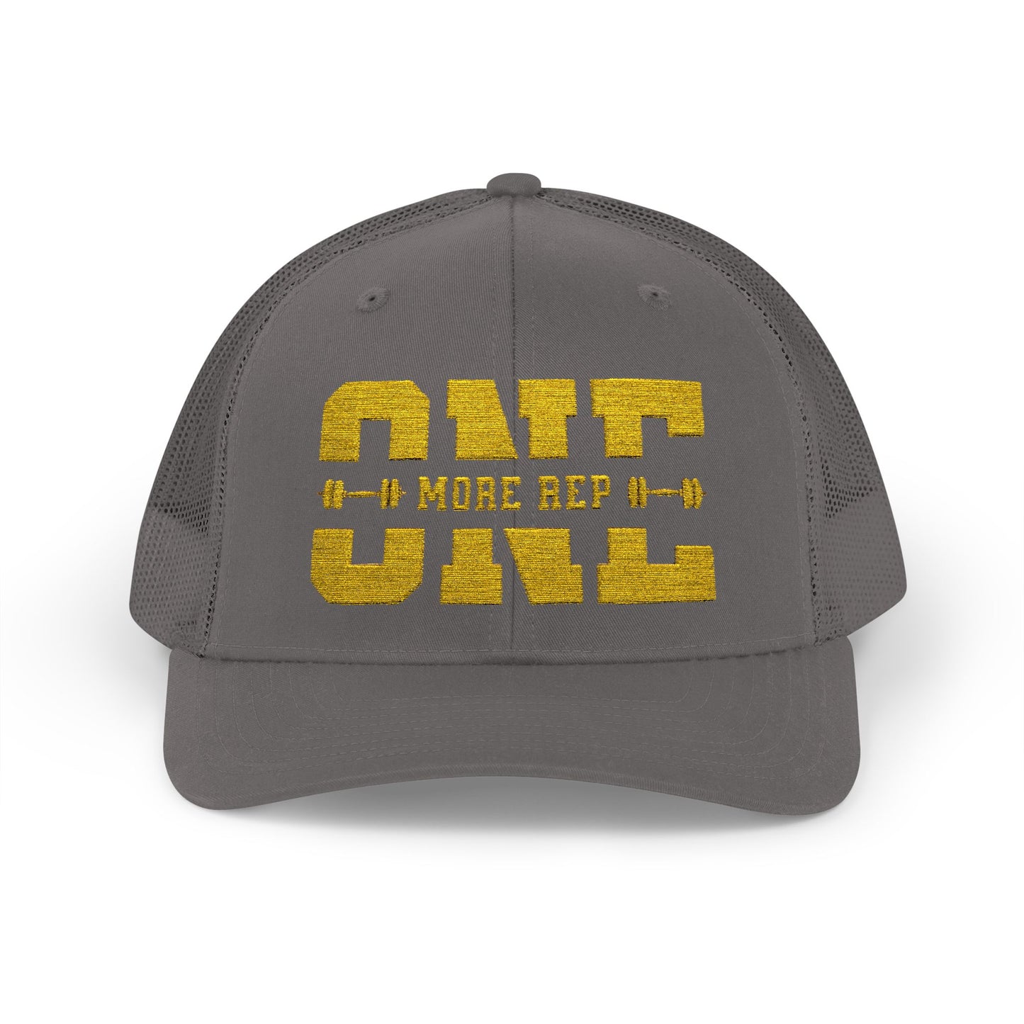 Motivational Gym Snapback Trucker Cap - "One More Rep"