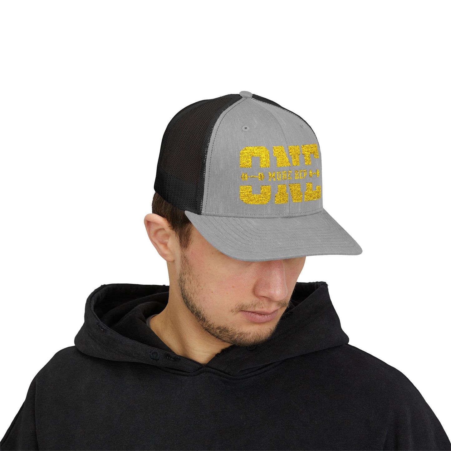 Motivational Gym Snapback Trucker Cap - "One More Rep"