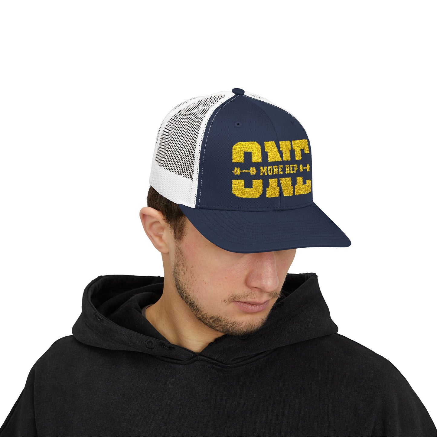 Motivational Gym Snapback Trucker Cap - "One More Rep"