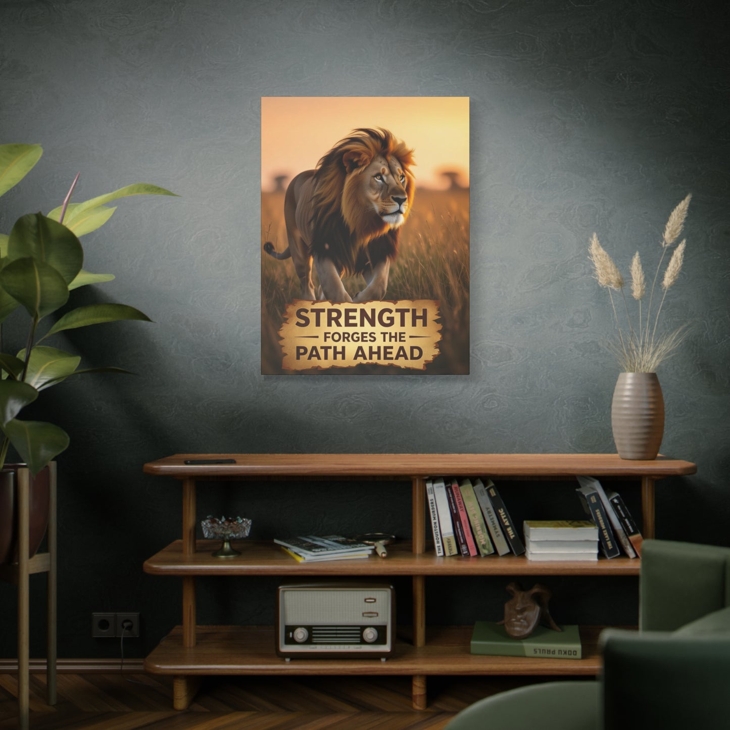 Inspirational Lion Canvas Print, Strength Motivational Wall Art, Home Decor, Lion Artwork, Gift for Nature Lovers, Leadership Inspiration