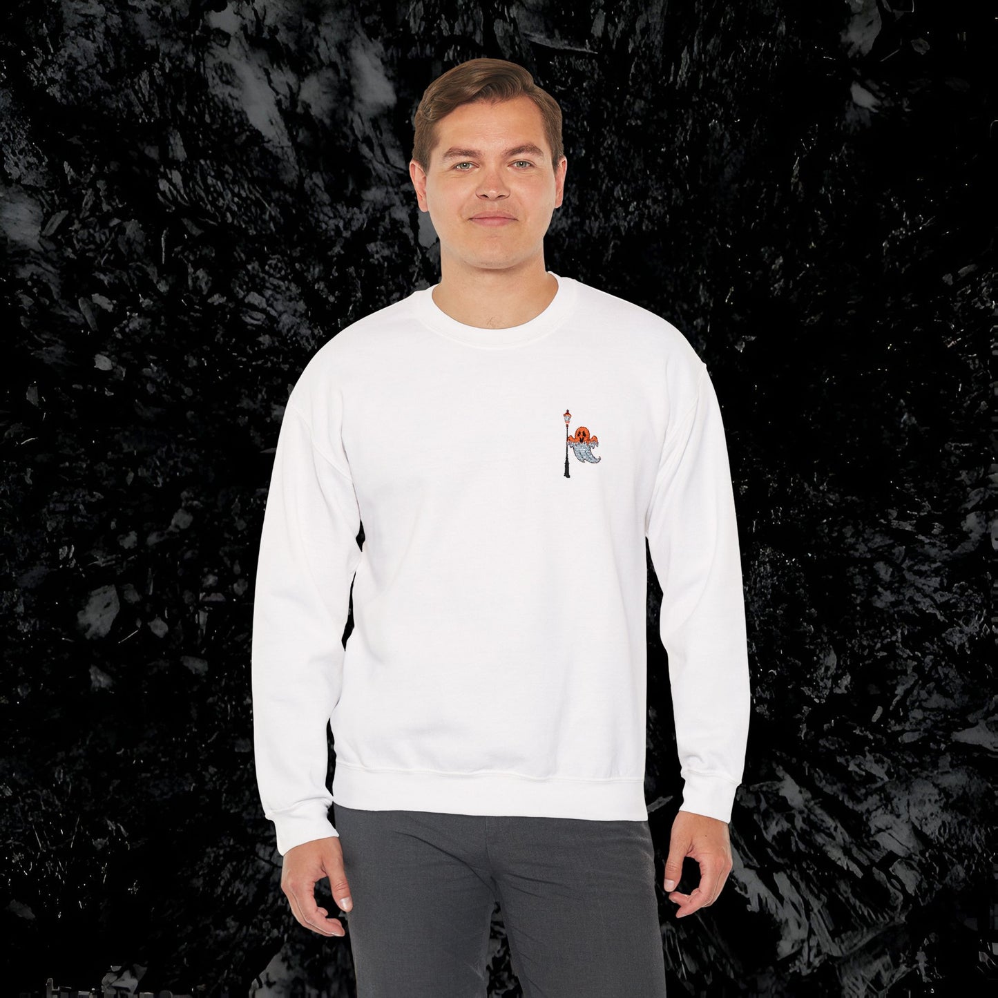 Embroidered Ghost Crewneck Sweatshirt