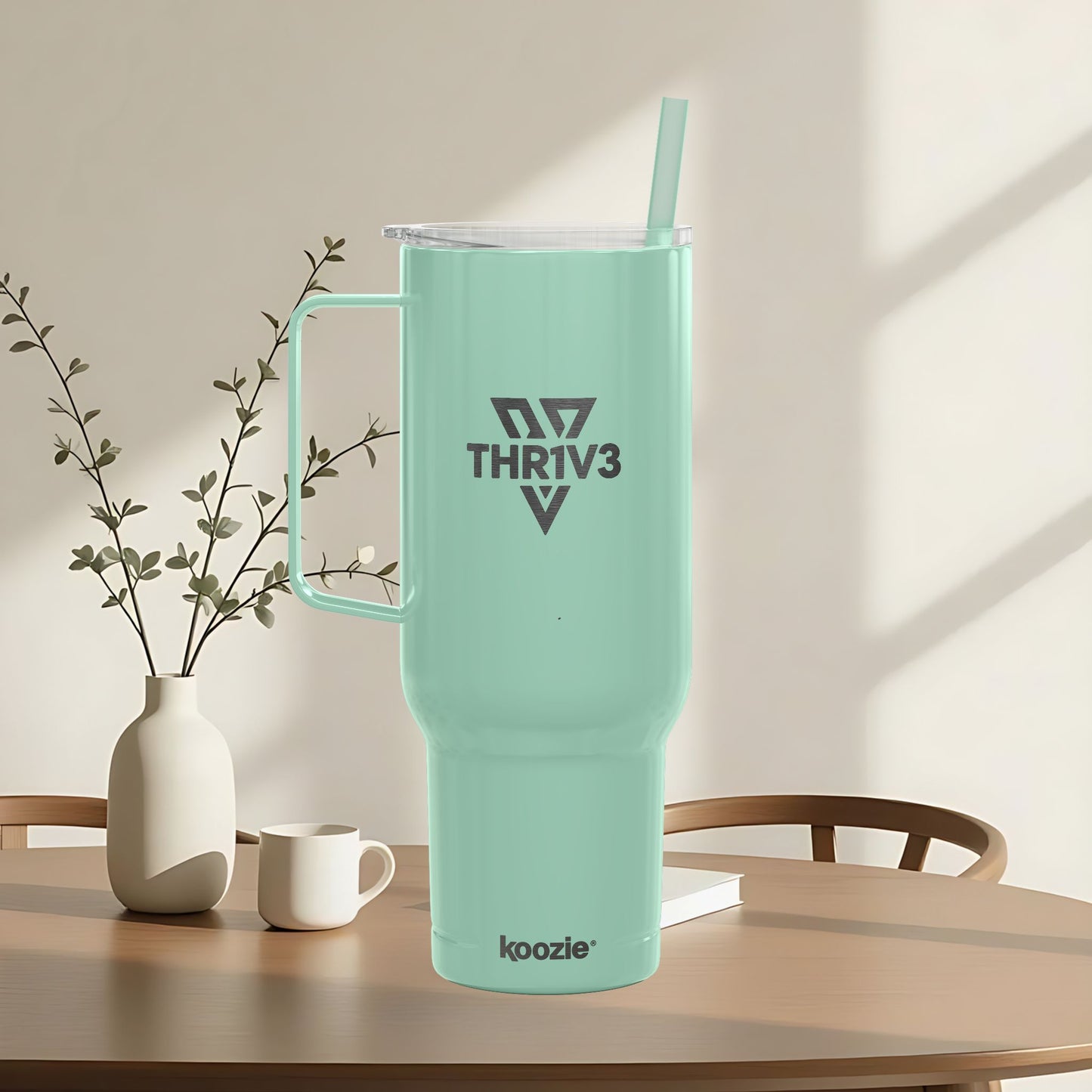 Insulated Tumbler, Engraved THR1V3 Sharp Logo, 40oz