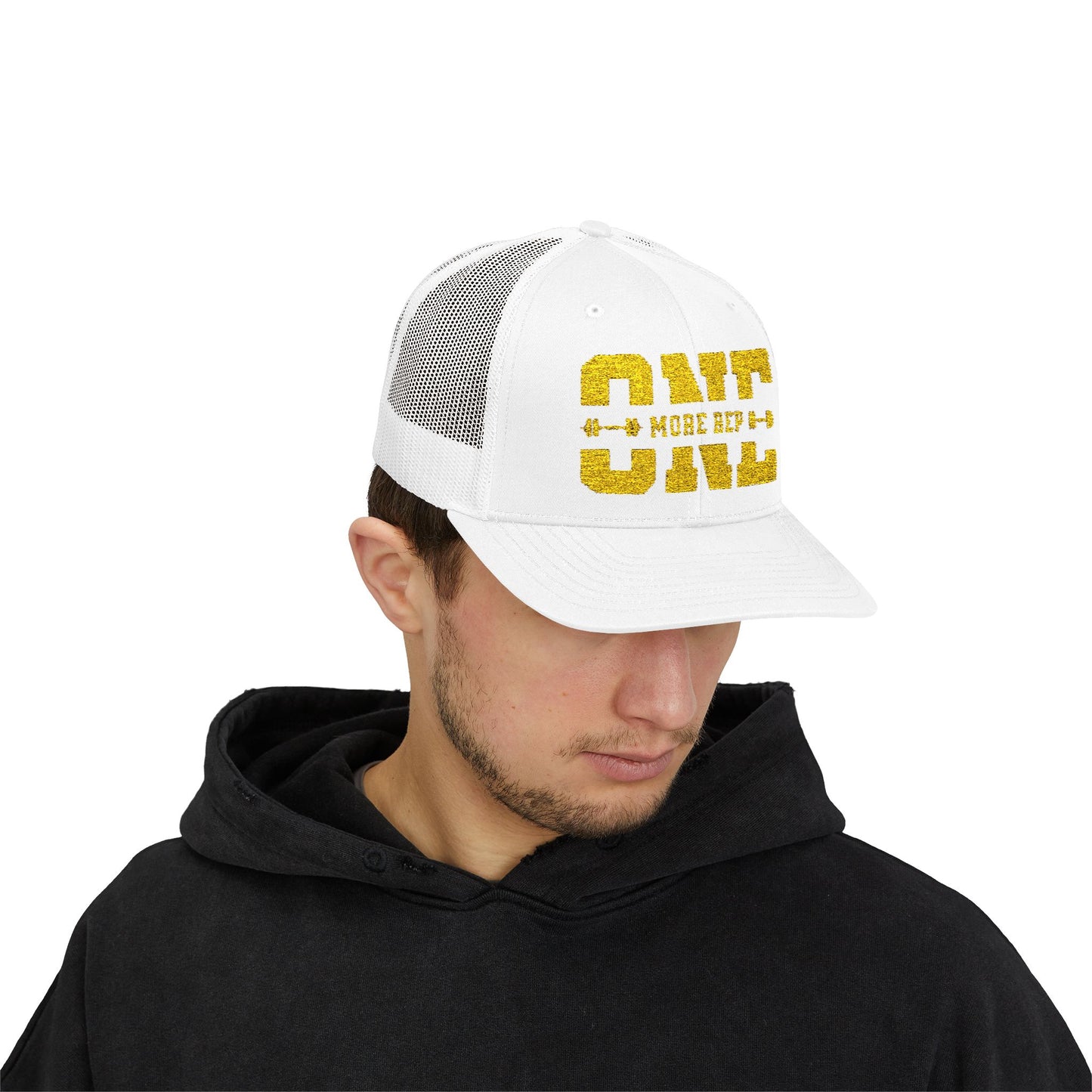 Motivational Gym Snapback Trucker Cap - "One More Rep"