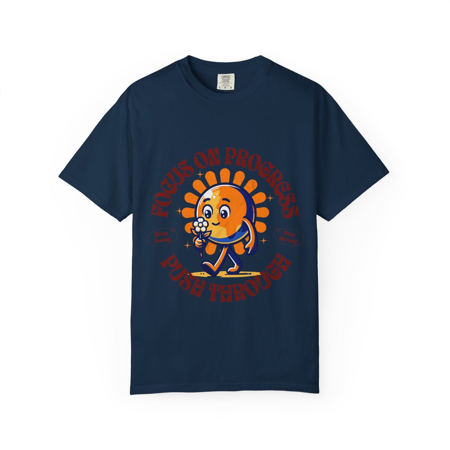 Motivational Unisex T-Shirt - "Focus on Progress, Push Through"