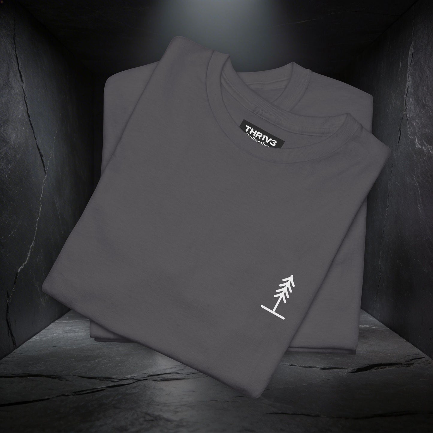 Cross & Mountain Tee — Rustic Christian Graphic T-Shirt