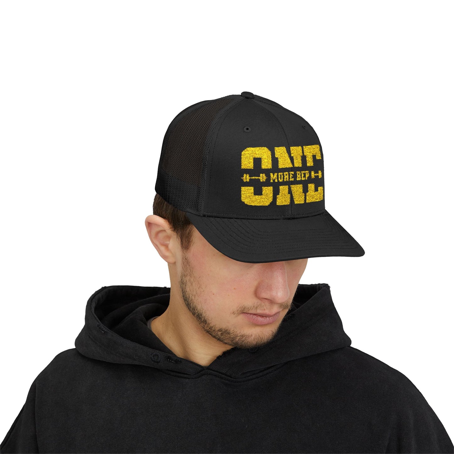 Motivational Gym Snapback Trucker Cap - "One More Rep"