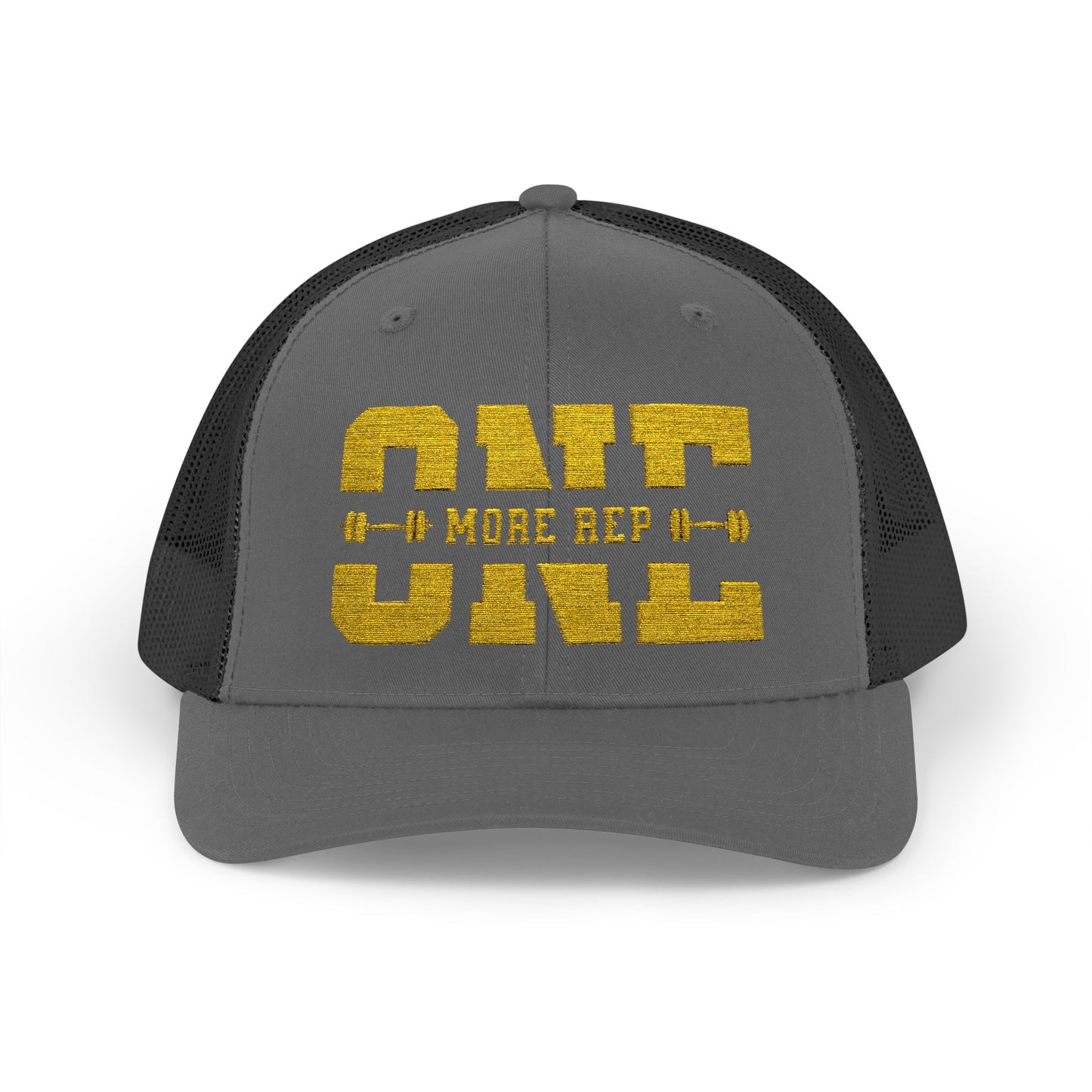 Motivational Gym Snapback Trucker Cap - "One More Rep"