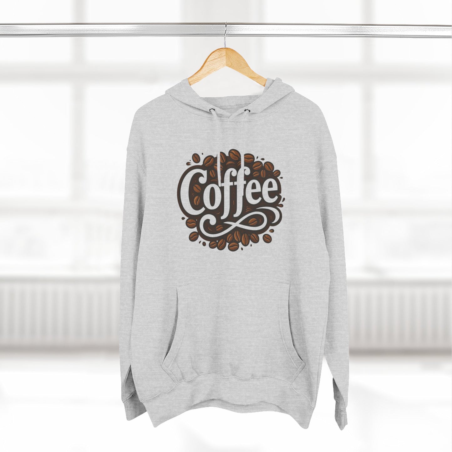 Coffee Lovers Three-Panel Fleece Hoodie, Cozy Sweatshirt, Perfect Gift for Coffee Enthusiasts, Ideal for Fall & Winter, Casual Wear