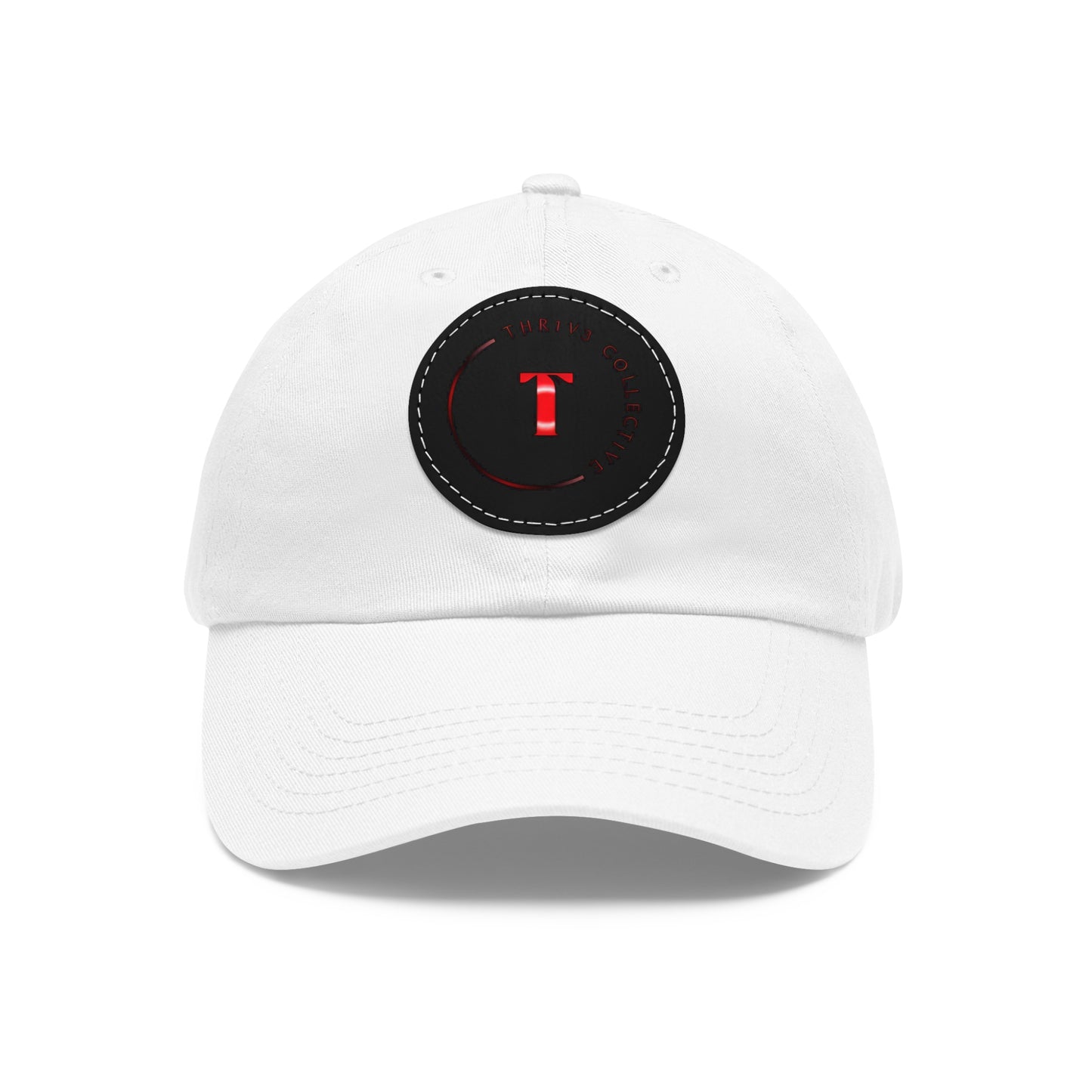 Dad Hat Leather Patch Round THR1V3 COLLECTIVE
