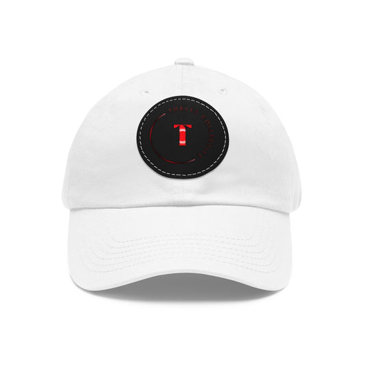 Dad Hat Leather Patch Round THR1V3 COLLECTIVE