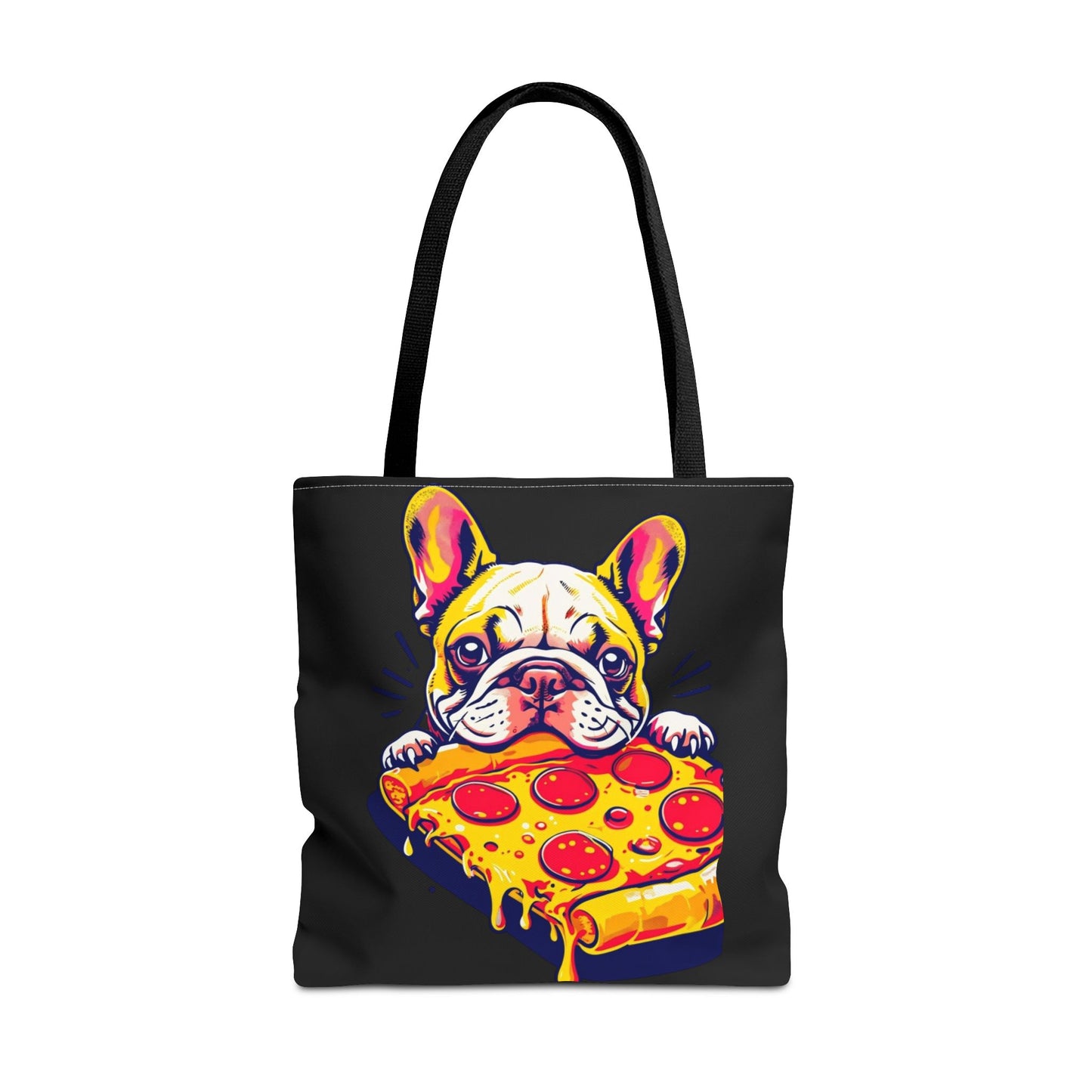Funny French Bulldog Pizza Tote Bag - Perfect for Dog Lovers & Foodies