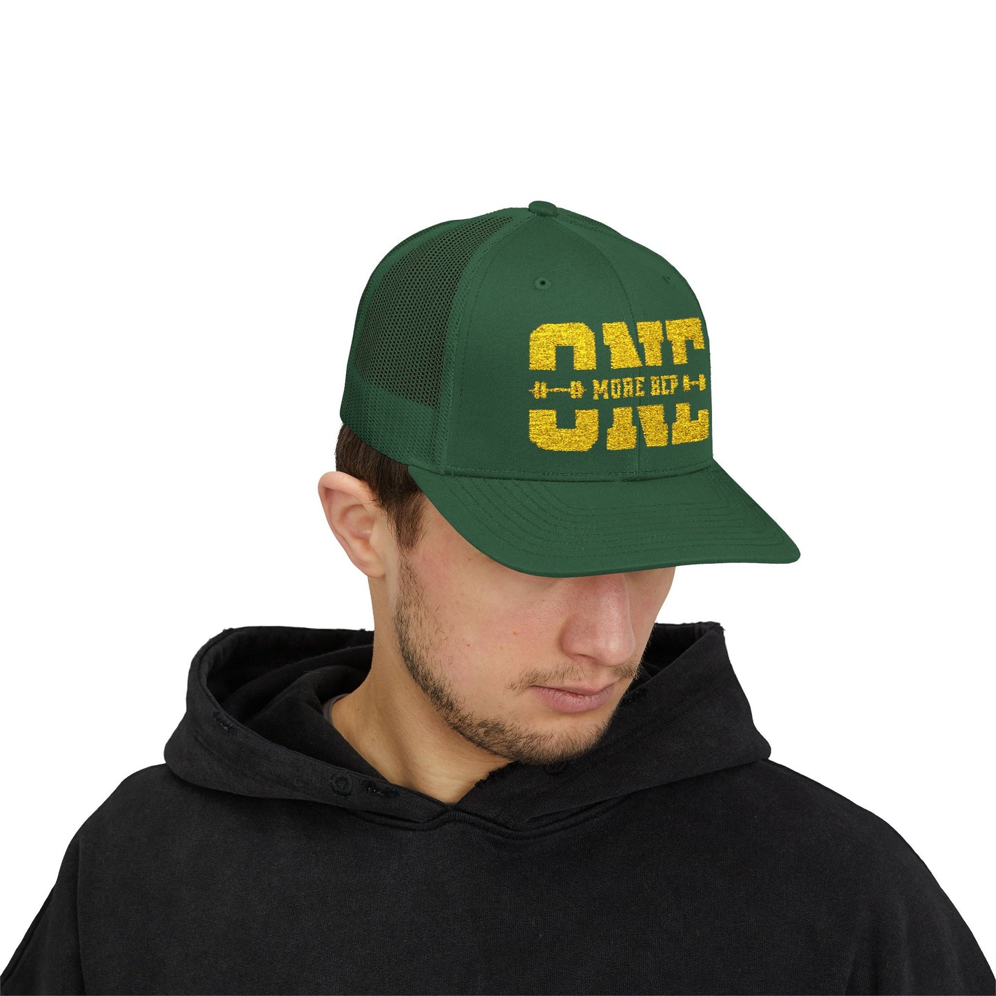 Motivational Gym Snapback Trucker Cap - "One More Rep"