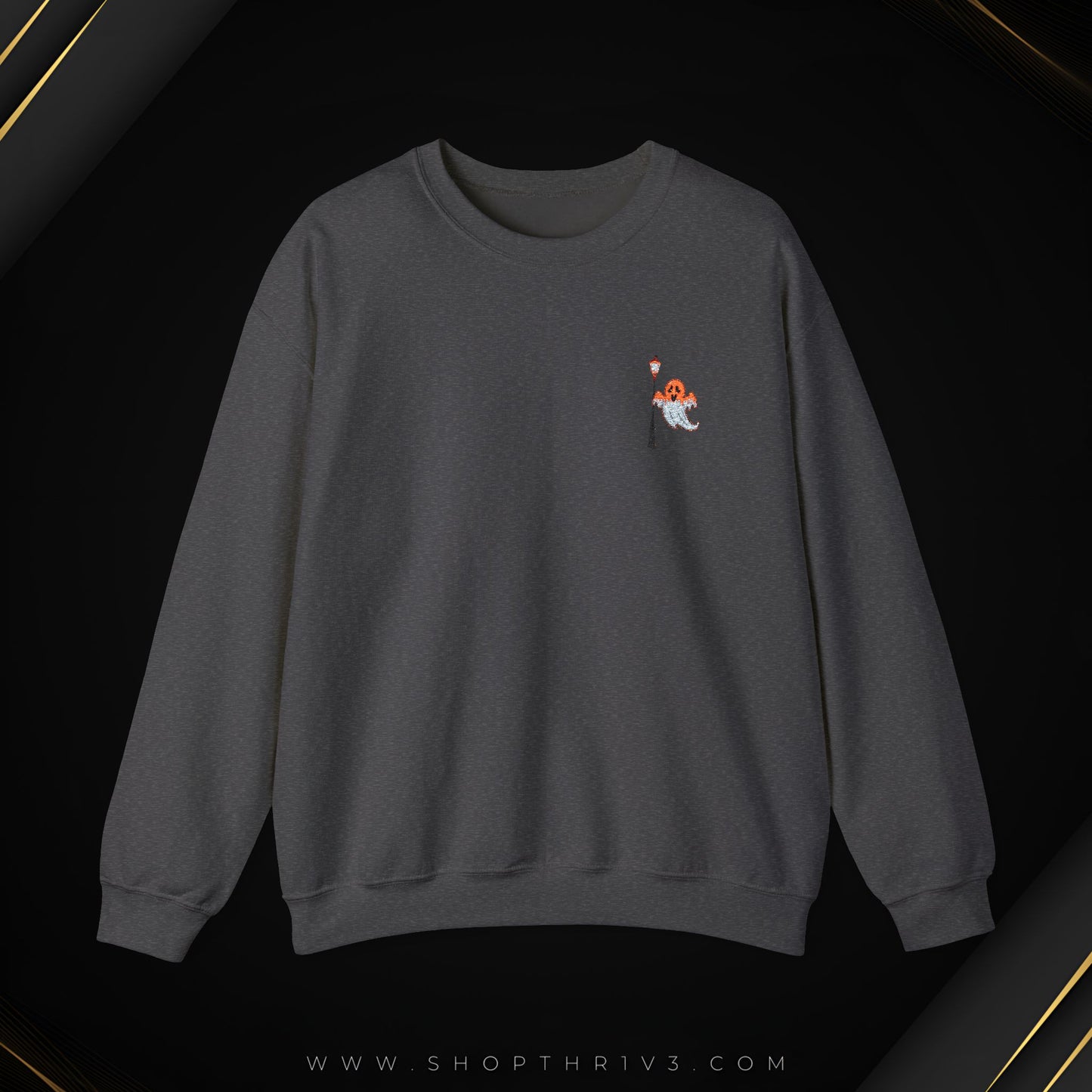 Embroidered Ghost Crewneck Sweatshirt